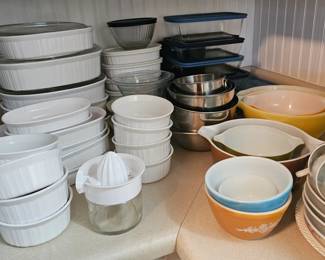 LOTS of Corelle and Pyrex