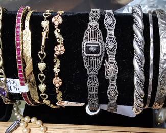 14 kt Gold and Sterling Silver Bracelets, this is not all there is. More to come.