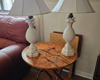 Table is sold. Lamps are not.