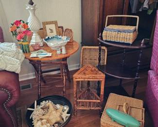 Cane Tables, Small Corner Table, Shells and more