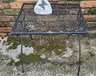 This is a set of three Stack Tables. Woodard outdoor Furniture