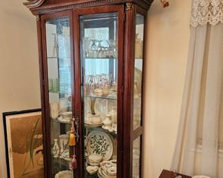 Large Mahogany Display Case Lighted. ,,,,,,Text me for Pre sales after jan 28th.