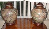Exquisite pair of Asian style lamps.