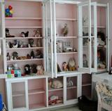 Large two piece display cabinet. Approx 7'4" ft wide, 7 ft high