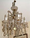 Older crystal chandelier-needs cleaning