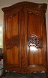 Antique cherry wood armoire