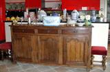 French oak buffet - 80 1/2" wide, 20 1/2" deep, 42" high