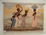 Woven African wall hanging.