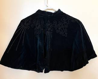 Antique velvet cape
