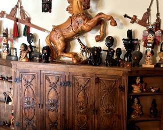 Incredible collection of carved wooden objects