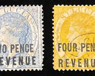 St Lucia 2 4 Pence Revenue