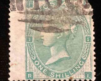 Great Britain One Shilling Scott Number 42High Value 