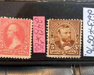 US Stamps 2c, 5c, 6c 17c