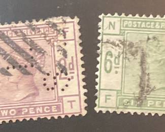 Great Britain Queen Victoria Postage  Revenue Stamps 2  6 Pence 