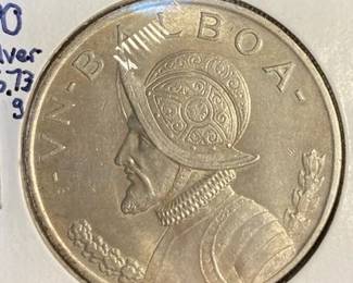 1947 Republic Of Panama One Balboa Coin 