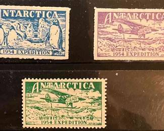 1954 Expedition Antarctica Stamp Trio