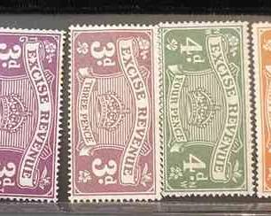 UK Excise Revenue Stamp Series