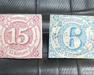 1859 1862 THURNS AND TAXIS KREUZER STAMPS 15  6 