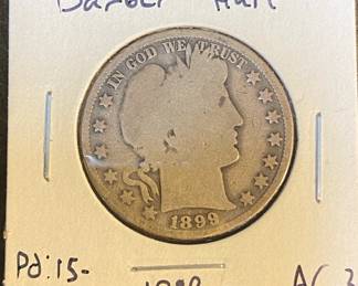 1899O Barber Silver Half Dollar