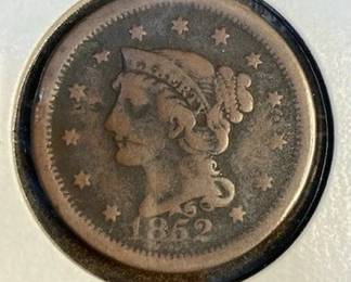 1852 Braided Hair Liberty Large Cent