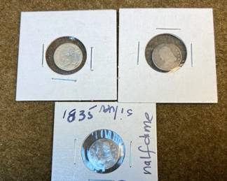 1835 Capped Bust Silver Half Dimes 