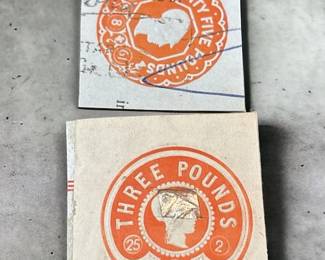 British Colony Revenue Stamp25  3 Pounds 