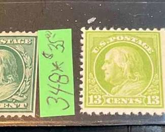 Scott No 348 No 513Benjamin Franklin