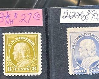 1887 1 Scott 212  Scott 508Benjamin Franklin