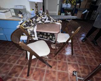 Set of four fold out chairs