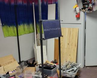 Tall 2 sided sign holder...very stable for outdoor use. ..adjusts to size of sign.