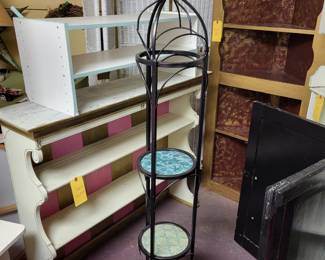Black plant stand.