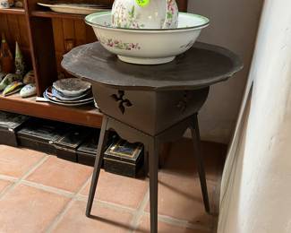 Late 1890's table and wash basin.