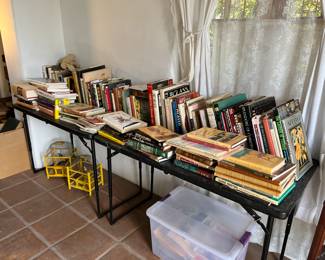 Newer books. Design books, art books, coffee table books. Hard backs are $5. Paperback $1