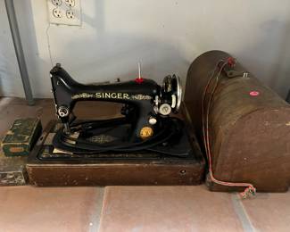 Vintage Singer sewing machine.