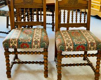 Carved Spindle Chairs (4 available)
