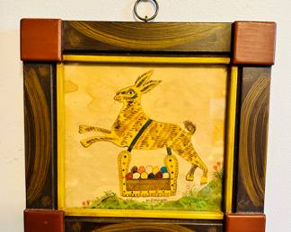 "The Rabbit" , David Ellinger Fraktur, signed