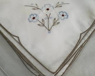 napkins and matching tablecloth