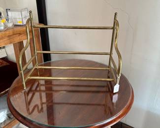 vintage brass bookrack