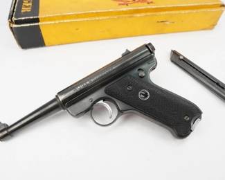 Designed with the toughest standards in mind. Built to perform in the harshest conditions. The Ruger American Pistol is a polymer-framed, semi-automatic pistol introduced by Ruger in December 2015. This pistol comes with the original box and two mags. This pistol is in excellent condition showing minimal signs of use.