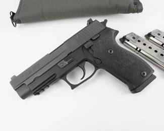 The P220 Legion is an enhanced version of the gun that started it all for modern day SIG. Finished in a proprietary Legion gray coating and featuring custom G-10 grips with a Legion medallion, the P220 Legion is improved in nearly every way. The stainless-steel slide sports SIG SAUER Electro-Optics X-RAY high visibility day/night sights as well as front cocking serrations that provide greater purchase for cycling the action, clearing the firearm or conducting press checks. This pistol comes with 4 Mags. This pistol is in excellent condition and shows little signs of use and wear.