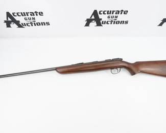 There is no serial number on this 510. The Gun Control Act of 1968 requires serial numbers on firearms made after its enactment. This rifle features a 25” round barrel chambered in . 22 Long, Short and Long Rifle caliber. The barrel is equipped with a dovetailed front sight and adjustable buckhorn rear sight. This Rifle is in excellent condition showing normal signs of use and wear.