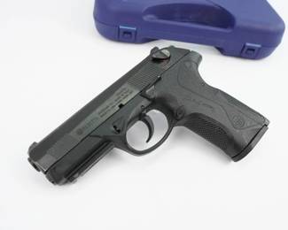 Designed to meet the most stringent military standards, the PX4 has been reported to fire well over 150,000 rounds with zero part breakage. The steel and polymers used to create it were developed to exceed the most impossible standards. The Beretta Px4 Storm Full Size .45 ACP Pistol features an integral Picatinny MILSTD-1913 rail. The pistol offers a rotating barrel and locking system and comes with box and 1 mag. This pistol is in excellent condition showing normal signs of use and wear.