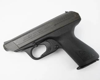 The VP70 is a 9×19mm, 18-round, double action only, semi-automatic/three-round burst capable polymer frame pistol manufactured by German arms firm Heckler & Koch GmbH. VP stands for Volkspistole, and the designation 70 was for the first year of production, 1970. This pistol is in excellent condition showing little signs of use and wear.