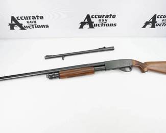 The Smith & Wesson Model 916 is a pump-action 12-gauge shotgun produced by Smith & Wesson during the 1970s. The shotgun is chambered in 12 ga and is sold with two barrels. The shotgun is in excellent condition, showing normal sign of use and wear.