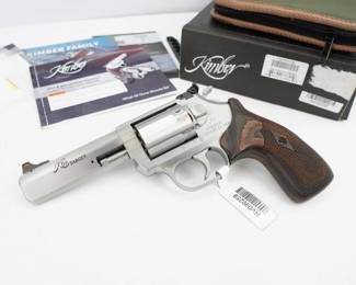 The K6s (DASA) is the next evolution of the Kimber revolver product line that takes the acclaimed K6s system and outfits it with a double and single action trigger mechanism. The platform maintains the benefits of the original K6s such as the outstanding double action trigger pull, compact envelope, and six shot capacity but with the added advantage of a single action trigger. The 4" Target GFO (Green Fiber Optic) model features an extended combat grip with finger grooves and a target adjustable rear sight for pinpoint accuracy with any loading. This revolver is in “like new” condition. Comes with a box and soft case.