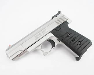 The Jennings Bryco 38 is produced in both .380 ACP and .32 ACP. Because the molds and designs from Bryco Arms was inherited by Jimenez Arms, the pistol is also made by Bryco as the Bryco Model 38, and by Jimenez as the Jimenez J.A. .380 and the Jimenez J.A. .32. This Pistol is in excellent condition showing normal signs of use.