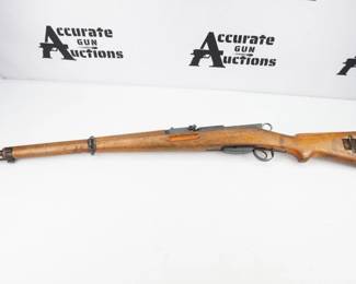The K31 Schmidt-Rubin Short Rifle (Karabiner Model 1931) is a very unique design that dates back to the black powder cartridge days. The original designs for the gun were adopted into service in 1889, just as Switzerland entered the era of smokeless. This Rifle is in excellent condition showing normal signs of use and wear.