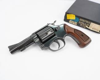 The Rossi Model 68 was introduced in 1978, 5 shot revolver chambered in .38 special. It is a close copy of the popular Smith & Wesson Model 36 and was produced by Rossi under license using Smith & Wesson tooling and machinery in Brazil.Rossi revolvers are generally considered very economical firearms that are still good quality and well made. This revolver comes with original box and is in excellent condition showing normal signs of use and wear. 