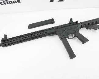 This lightweight modern sporting rifle is chambered in 9mm and ready to take on a variety of tasks. Pistol caliber carbines (PCC) have been all the rage and there’s plenty of them in their own platforms (Best Pistol Caliber Carbines).But there’s something comforting in having one in the AR platform. You get to use almost all the same furniture and manipulations are in the same place. Same mags/ammo as your pistol (if you’re packing a Glock) Enough power for home defense. Comes with two mags. This rifle is in excellent condition showing normal signs of use and wear . 