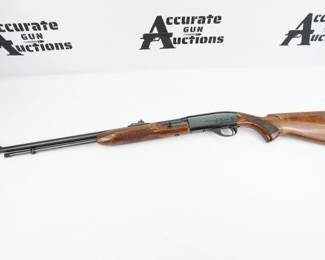 The Remington Model 552 Speedmaster is a blow-back operated, self-loading, semi-automatic rifle that can fire .22 Short, .22 Long and .22 long rifle cartridges. Ammunition is fed from a tubular magazine under the barrel. This Rifle is in excellent condition showing normal signs of use and wear.